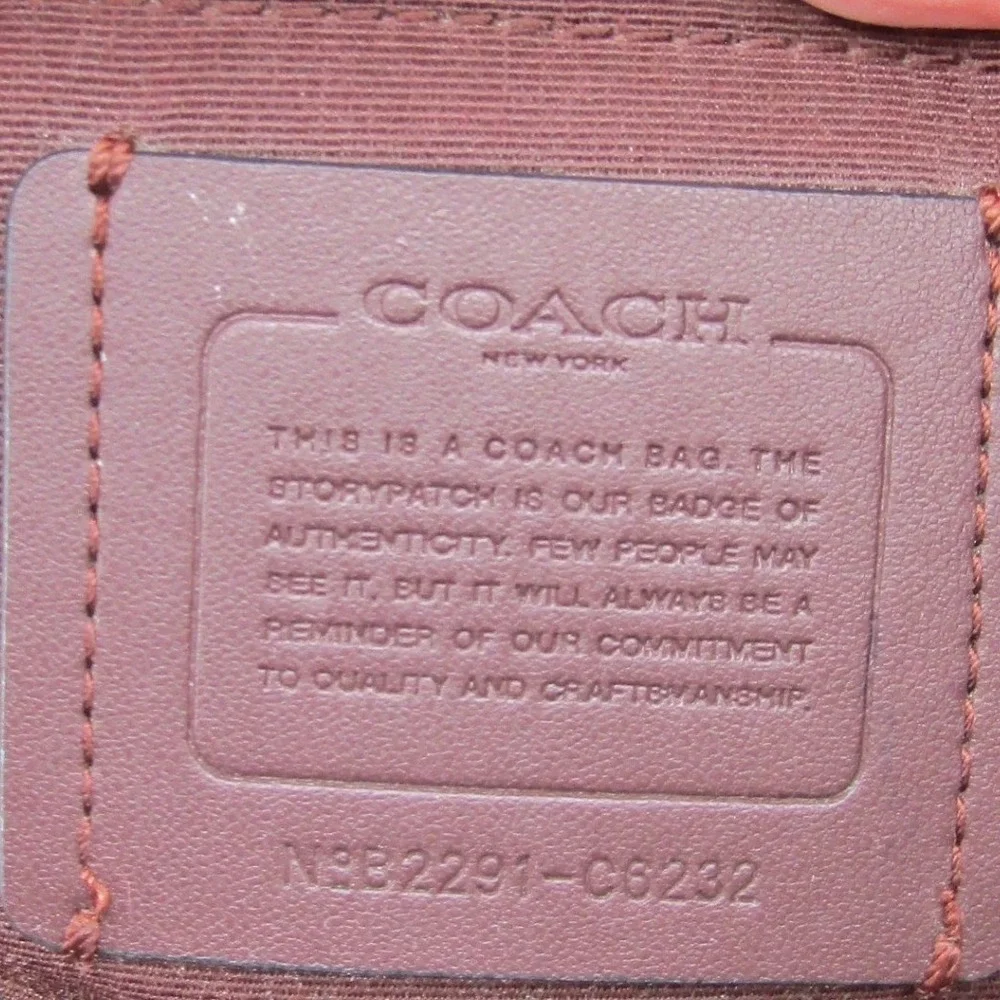 Coach Kristy Shoulder Bag Brown Black Signature Canvas Leather B2291-C6232 Hobo